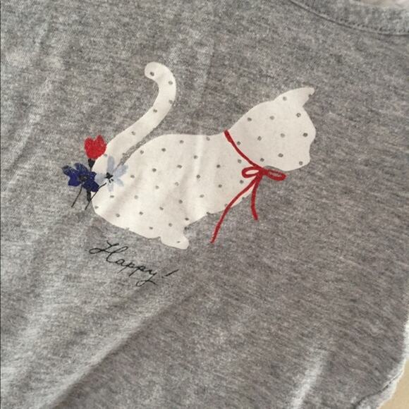 Baby Gap Gray Polka Dot Cat Cap Sleeve Bodysuit 24 Months - Picture 3 of 6